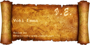 Voki Emma névjegykártya